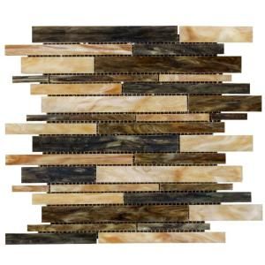 Jeffrey Court Olympic 14 in. x 11.75 in. x 8 mm Glass Mosaic Wall Tile 99746
