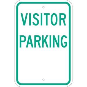 Brady 18 in. x 12 in. Aluminum Visitor Parking Sign 80078