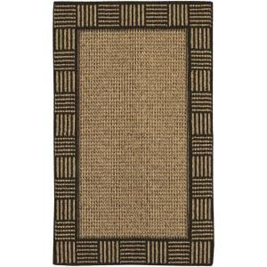Mohawk Black and Gold 2 ft. 6 in. x 3 ft. 10 in. Twine Border Accent Rug 259983