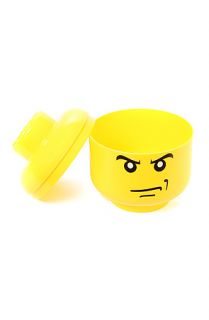 LEGO Storage House Decor Angry Face in Yellow