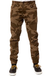 Elwood The Bedoford 5 Pocket Elastic Cuff Pants in Khaki and Taupe