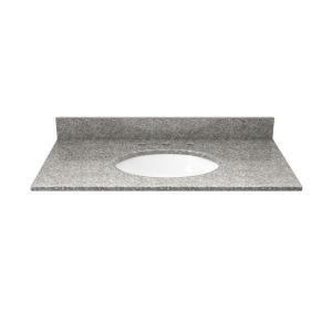 Solieque 31 in. Granite Vanity Top in Burlywood with White Basin VT3122BBB.8.HDSOL,DSOM,DSOM