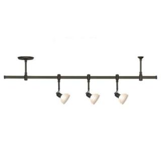 Sea Gull Lighting Ambiance Transitions 3 Light Antique Bronze Directional Track Lighting Kit with Dusted Ivory Shade 94513 71