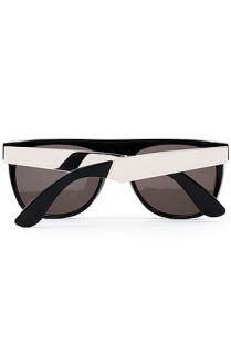 The Super Sunglasses Flat Top Sunglasses in Black & Silver