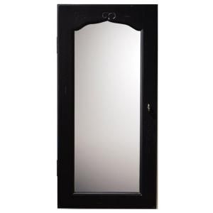 Home Decorators Collection Provence Black Wall Mount Jewelry Armoire with mirror 0829100210