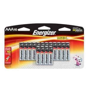 Energizer Alkaline AAA Battery 16 Pack E92SLP16T