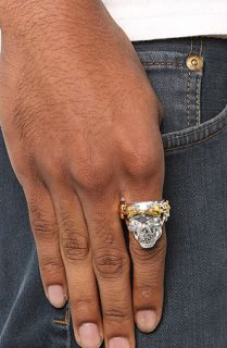 Han Cholo The Skull Of Zeus Ring in Brass Plated Silver