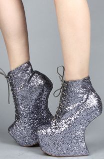 Jeffrey Campbell The Night Lita Shoe in Pewter GlitterExclusive