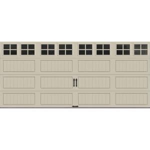 Clopay Gallery Collection 16 ft. x 7 ft. 6.5 R Value Insulated Desert Tan Garage Door with SQ22 Window GR1LP_RT_SQ22