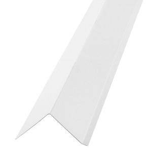 Construction Metals Inc. 2 in. x 2 in. x 10 ft. White Roof Edge Flashing RE22WH 