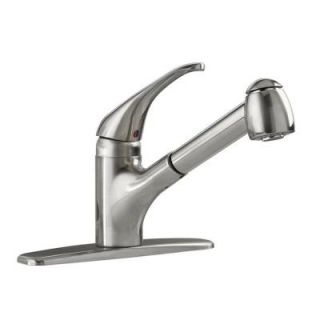 American Standard Reliant+ Single Handle Pull Out Sprayer Kitchen Faucet in Stainless Steel 4205.104.075