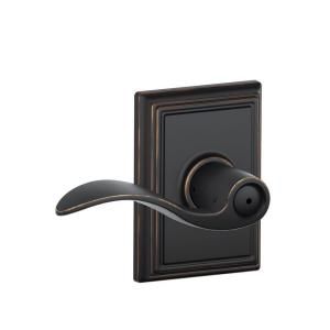 Schlage Addison Collection Accent Aged Bronze Hall and Closet Lever F40 ACC 716 ADD