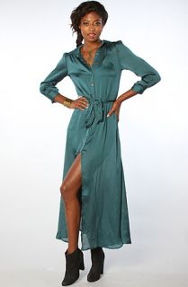 Ladahk Dress Hipster Shirt Dress in Green