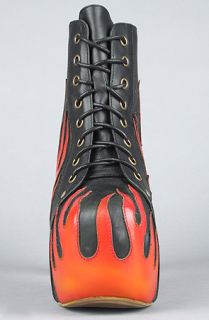 Jeffrey Campbell The Lita Flame Shoe in Red and BlackExclusive