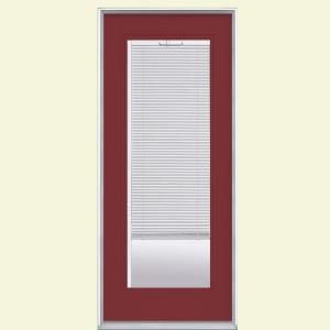 Masonite Mini Blind Painted Steel Entry Door with No Brickmold 24673