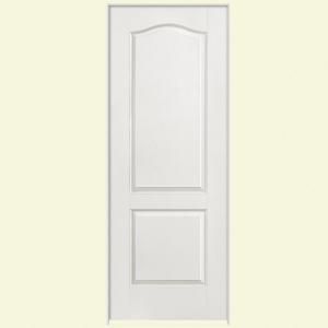 Masonite Textured 2 Panel Arch Top Hollow Core Primed Composite Prehung Interior Door 18009