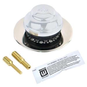 Watco Universal NuFit Foot Actuated Bathtub Stopper with Grid Strainer and Silicone, Two Pin Adapters in Chrome Plated 48750 FA CP G 2P