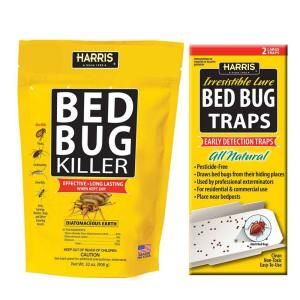 Harris 32 oz. Diatomaceous Earth Bed Bug Killer and Bed Bug Trap Value Pack HDE 32VP