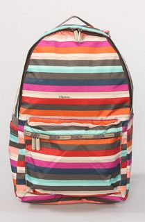 LeSportsac Backpack Bag Striped Large Laptop Pocket