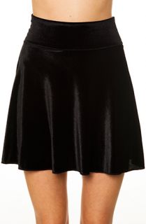 MARIALIA Black Velvet Circle Skirt