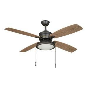 Hampton Bay Kodiak 52 in. Indoor/Outdoor Dark Restoration Bronze Ceiling Fan 14905
