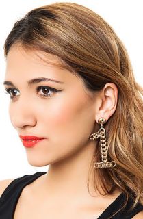 Melody Ehsani Earrings Number 1 Chain Link Digit in Gold