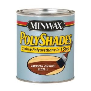Minwax 1 Qt. PolyShades American Chestnut Gloss Stain and Polyurethane in 1 Step 614750444