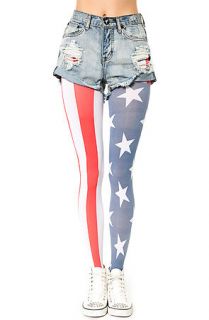 House of Holland Tights The Stars and Stripes in Red, White and Blue