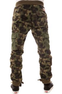 Wutang Brand Limited Pants Printed Fleece Cargo Sweatpants Woodland Camo