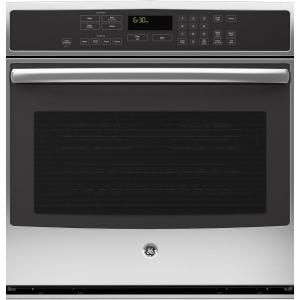 GE Profile 30 in. Single Electric Wall Oven Self Cleaning with Steam Plus Convection in Stainless Steel PT7050SFSS