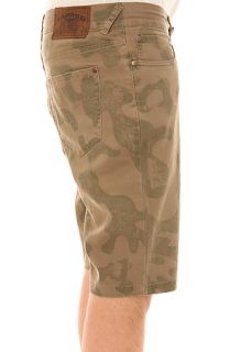 Elwood Shorts Drifter Pattern in Military Two Tone Green