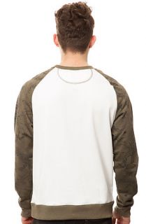 Staple Sweatshirt Brooks Raglan in Olive Green