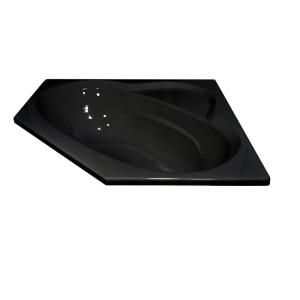Lyons Industries Classic 5 ft. Front Drain Drop in Soaking Bathtub in Black LD226060