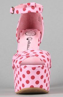 Jeffrey Campbell The El Carmen Shoe in Pink with Red Dots