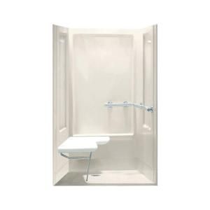 Sterling Plumbing Transfer Shower ADA 39 3/8 in. x 39 3/8 in. x 72 in. Shower Kit in Almond DISCONTINUED 62050125 47