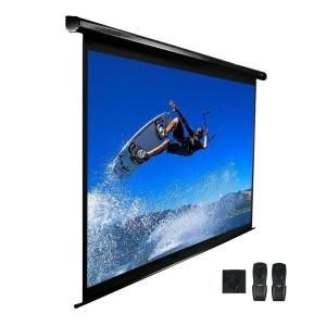 Elite Screens 113 in. Electric Projection Screen with White Case VMAX113XWS2