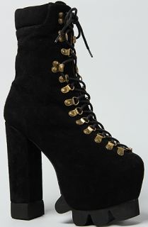 Jeffrey Campbell The Kick It Boot in Black Suede