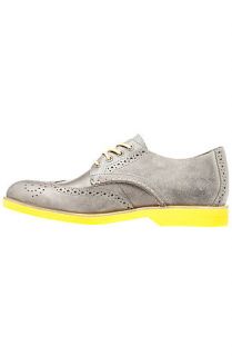 Sperry Top Sider Shoe Boat Oxford Wingtip in Grey & Citron