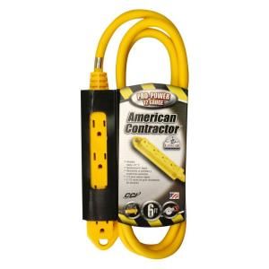 American Contractor 100 ft. 14/3 SJEOW Outdoor Extension Cord with Lighted End 014990002