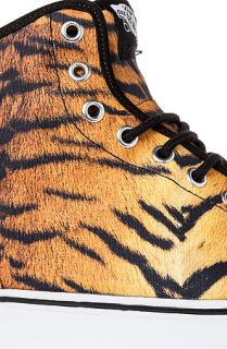 Vans Footwear Sneaker 106 Hi Sneaker in Tiger Print Orange
