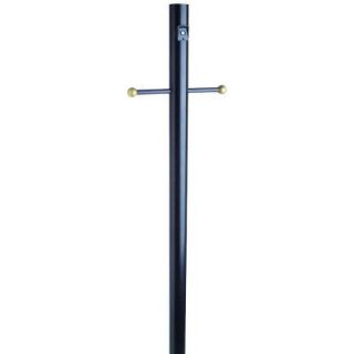 Design House Black Lamp Post with Cross Arm and Photo Eye 502047