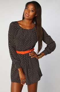 *MKL Collective The Dotted Pattern Belted Dress in Navy Multi Print