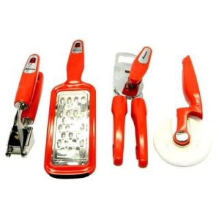 Amana 4 Piece Simply Pizza Kitchen Tools Set in Red ATK010RD