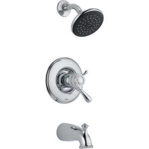 Delta Leland 1 Handle Thermostatic Tub and Shower Faucet Trim Kit Only in Chrome (Valve Not Included) T17T478