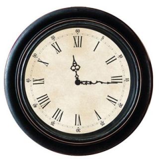 Home Decorators Collection 18 in. Round Wall Clock in Antique Bonze 34444