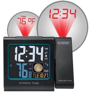 La Crosse Technology 5 in. Color LCD Projection Alarm Clock with Moon phase 616 146A