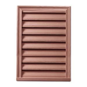 Fypon 18 in. x 24 in. x 2 in. Polyurethane Functional Rectangle Vertical Louver Gable Grill Vent with Wood Grain Texture FLV18X24S