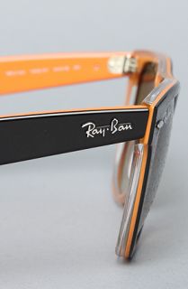Ray Ban The 54 mm Original Wayfarer Sunglasses in Black Orange Transparent