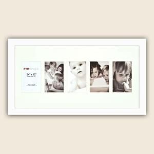 PTM Images 5 Opening Holds (5) 4 in. x 6 in. Matted White Photo Collage Frame (Set of 2) 8 0004A WHITE