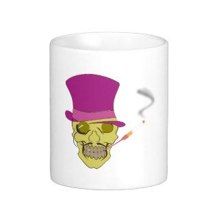 Skull head skull hat cylinder has more topper coffee mugs